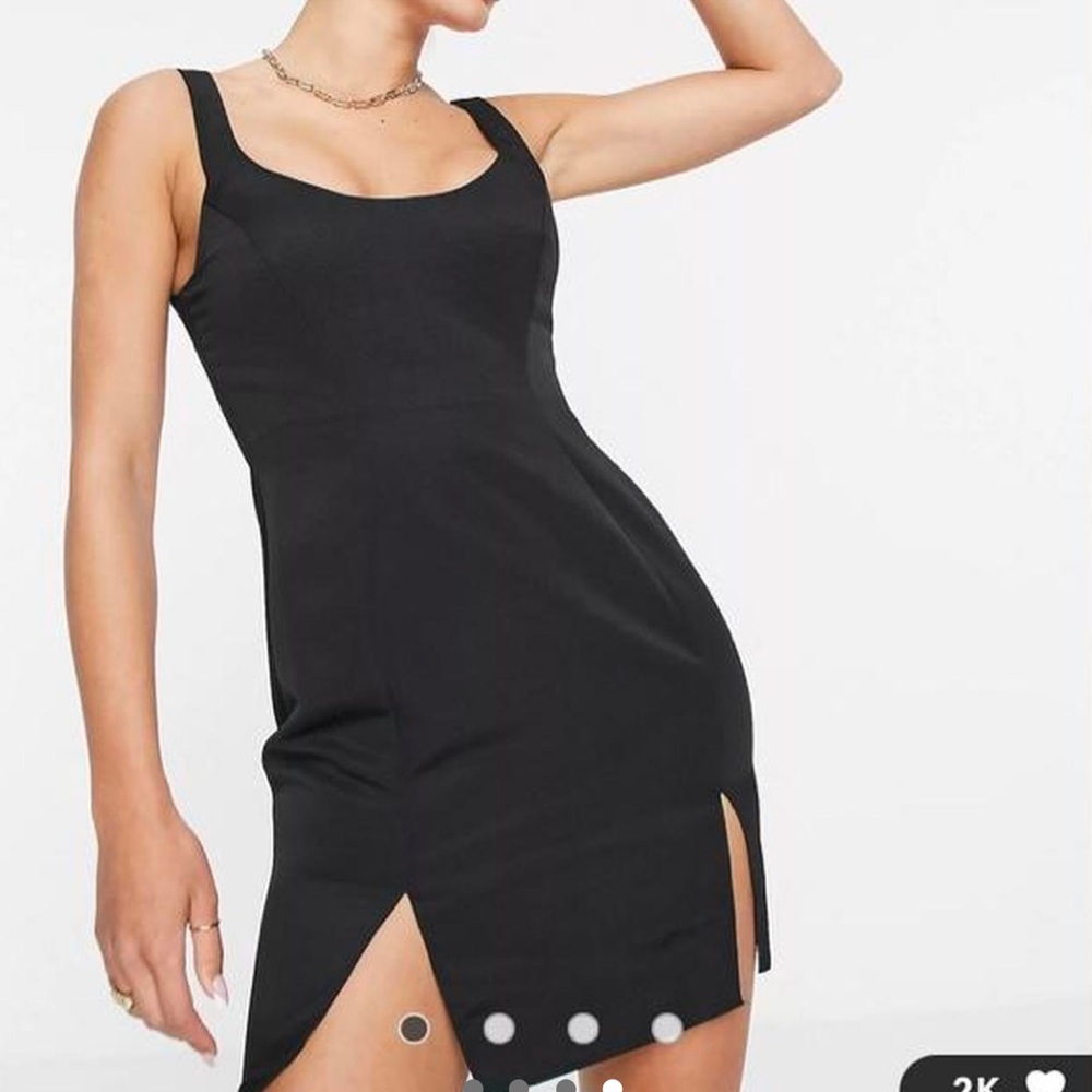 Black bodycon mini dress